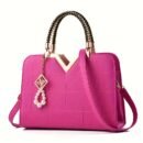 Classic Women's Handbag Large Capacity Versatile New Style Shoulder Bag Fashionable Glossy Single Shoulder Bag Daily Commuting All-match Bag