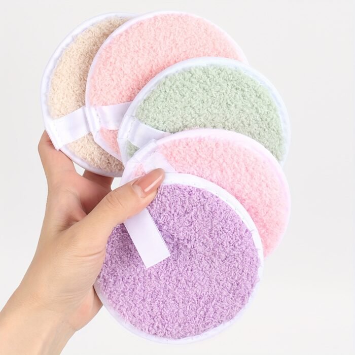 5pcs SoftTouch Reusable Double-Sided Facial Puffs - Gentle Hydrophilic PU Material for Effective Cleansing, Makeup Removal, and Bathing - Suitable for All Skin Types, Unscented, and Easy to Clean - Image 11