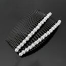 Elegant Pearl Hair Clip Comb for Women, Plastic Side Hairpin Accessory, Non-Feathered Hair Styling Tool for Bangs and Flyaways, Hair Accessories