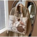 Commuter Japanese Style Cartoon Insulated Large Capacity Student Tote Bag for