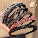 6pcs Lemon Loveo Sparkling Rhinestone Hairbands - Non-Slip, Teeth Grip Headbands for Girls - Perfect Fashion Accessory & Gift