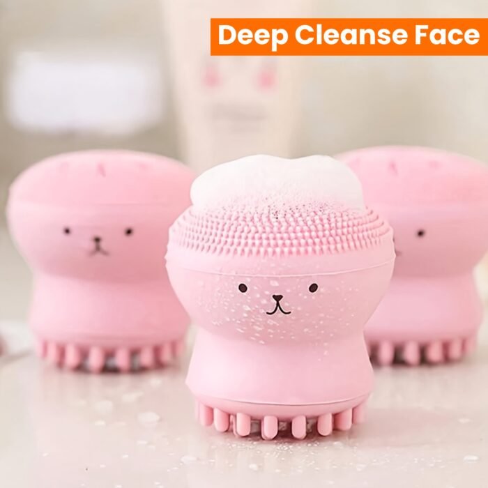 1pc Octopus-Shaped Bubble Maker, Silicone Facial Cleansing Brush, Deep Cleanse Face, Makeup Removal Tool, Portable Multi-functional Beauty Gadget For Gentle Deep Cleansing Massage - Image 23
