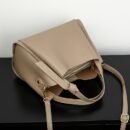 Lightweight PU Leather Fashion Shoulder Bag for Women - Adjustable Crossbody Handbag with Secure Zip Closure, Solid Color Design, Polyester Lining, Chic Bucket Style, Versatile Occasion Accessory, Baigou Crafted