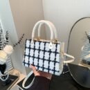 Gentle Light Luxury Small Fragrance Fashion Felt Handbell Bag - Autumn Winter 2024 New Crossbody Shoulder Bag for Female