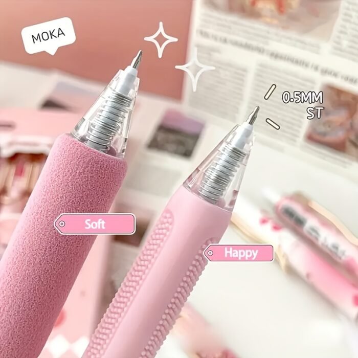 6-Pack Butterfly & Rose Flower Retractable Gel Pens, 0.5mm Fine Point, Black Ink, Durable Plastic, No Feathering, Ideal for School, Office, Home Stationery, Perfect Gift for Girls and Boys - Image 7