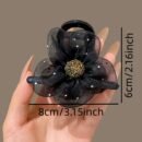 New Shark Clip Bubble High-end Hairpin with Water Flowers and Mesh for Women in Summer, Available in 3 Colors