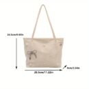 3 Colors Available Tote Bag - Black, Silvery, White Options with Multi-Element Premium Bow Women's Bag 20 New Styles for Students and Office Commuters' Fashionable Totes, Best Gift for Friends or Girlfriend