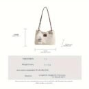1pc Large Capacity Canvas Tote Bag with Cloud Pendant - Versatile, Stylish Shoulder & Crossbody Bag for Women, Professional & Casual Use, Professional Purse | Minimalist Design | Durable Handle, Tote Bag