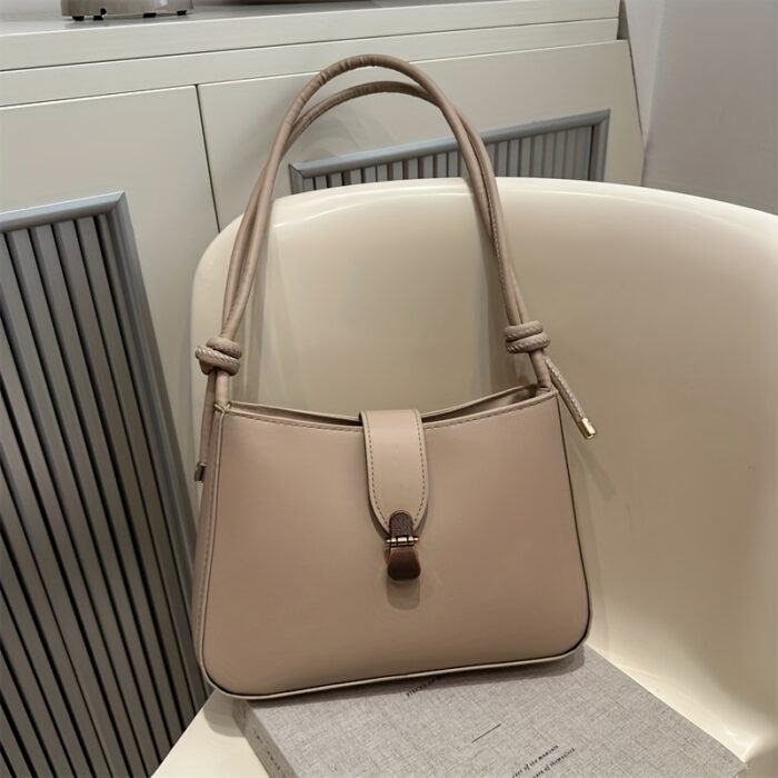 2025 Fashion Minimalist Crescent Underarm Bag for Women, Lightweight, Casual Street Style, Solid Color, Single Strap, Polyester Lined, Ideal for Daily Commute and Parties, Purs - Image 11