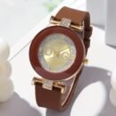 1-7pcs DQG Elegant Ladies Quartz Watches, Round Dial, Soft Silicone Strap, Non-Rechargeable Button Battery (Diameter <20mm), Alloy Case, with Multiple Matching Options, for Daily Wear and Festival Gift