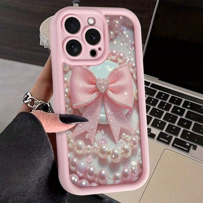 [Pink TPU Case] Apple iPhone Case, Colorful TPU Anti-fall Full Coverage Precision Protective Case | Gaozhu Pink Golden Butterfly | for iPhone6/7/8/X/Xs/Xr/Xs Max/11/12/13/14/15/16Pro Max
