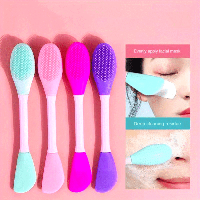 Silicone Facial Brush with 2 Heads, Deep Cleansing and Gentle and Hypoallergenic, No Electricity Required - Image 13