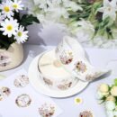 500 Stickers/Roll Small Floral Thank You Sticker Roll Round Sealed Sticker Gift Envelope Greeting Card Party DIY Decoration Supplies 8 Designs Colorful Flowers Self-adhesive Spring Flower Label Sticker PVC Non-dry Adhesive Wall Decal