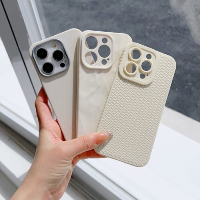 Set of 3 White Minimalist Phone Cases Designed to Prevent Drops, Compatible with Iphone Models 16, 16 Pro Max, 16 Plus, 16 Pro, 15, 14, 13, 12, 11, X, XR, XS Max, 7 Plus, 8 Plus, 7, 8, And SE2. A Stylish And Cute Mobile Phone Case for Women. - Image 6