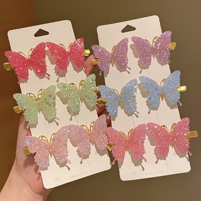 12pcs Colorful Butterfly Hair Clips - Stylish Polyester Headwear Accessories for Teens, Vibrant Pastel Colors, Perfect for Casual Attire & Special Occasions like Easter, Valentine'S Day, and Campus Events, Cute Hair Accessorie - Image 6