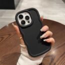 6pcs Solid Color Large Hole Phone Cases for iPhone - Fits 15/14/13/12/11, XS, XR, X, 7/8, Mini, Plus, Pro, Pro Max Models - Shockproof