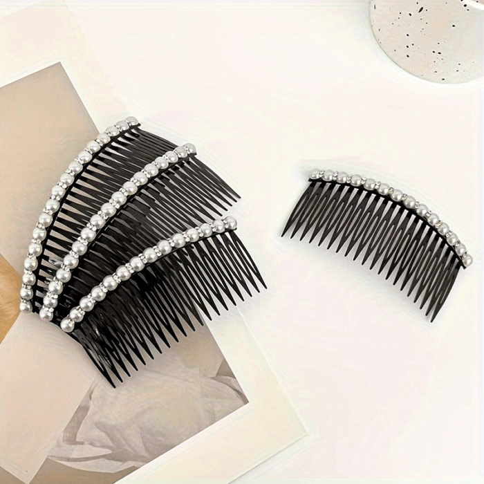 Elegant Pearl Hair Clip Comb for Women, Plastic Side Hairpin Accessory, Non-Feathered Hair Styling Tool for Bangs and Flyaways, Hair Accessories - Image 10