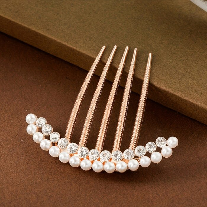 1pc Elegant and Hair Comb- Beautify Curly Hair, Unscented Alloy Side Needle Accessory, Suitable Long Hair - Image 5