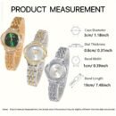 Elegant Women's Quartz Watch with Rhinestone Accents - Chic Zinc Alloy Bracelet Design, Perfect for Dates, Parties & Birthday Gifts, Unique, Fashion, Elegant Style