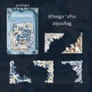 20-Pack Romantic Corner Series Sticker Set, 3D Scrapbooking Embellishments, DIY Craft Paper Niche Decorations for Scrapbooking, Journals, and Gift Decoration Accessories