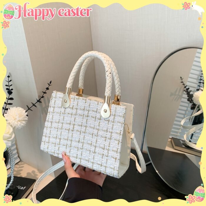 Gentle Light Luxury Small Fragrance Fashion Felt Handbell Bag - Autumn Winter 2024 New Crossbody Shoulder Bag for Female - Image 18
