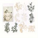 [Retro Floral] Scrapbooking Decorative Collage DIY Craft Material Paper | Pack of 10 sheets | Paper | Hollowed out base | Scrapbook magazine planning, decorative collage, DIY craft | Retro floral branch and leaf