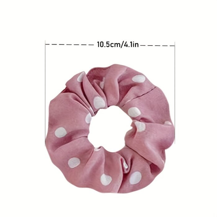 8pcs Elegant Pink & White Check & Floral Hair Ties - Soft Fabric, Non-Slip, Perfect for Buns & Pigtails, Ideal Gift Set for Women, Everyday Hair Accessories | Check Pattern Ties | Elastic Headbands, Hair Accessories Set - Image 6