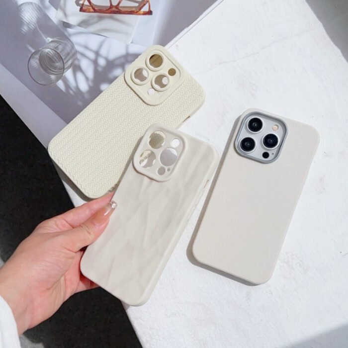 Set of 3 White Minimalist Phone Cases Designed to Prevent Drops, Compatible with Iphone Models 16, 16 Pro Max, 16 Plus, 16 Pro, 15, 14, 13, 12, 11, X, XR, XS Max, 7 Plus, 8 Plus, 7, 8, And SE2. A Stylish And Cute Mobile Phone Case for Women. - Image 4