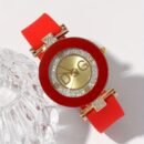 1-7pcs DQG Elegant Ladies Quartz Watches, Round Dial, Soft Silicone Strap, Non-Rechargeable Button Battery (Diameter <20mm), Alloy Case, with Multiple Matching Options, for Daily Wear and Festival Gift