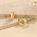 1 Pair Geometric Irregular Hoop Earrings, Elegant & Simple Style, Alloy with Stainless Steel Ear Needle, Versatile for Daily Wear & Banquets, All-Season Accessory for Women