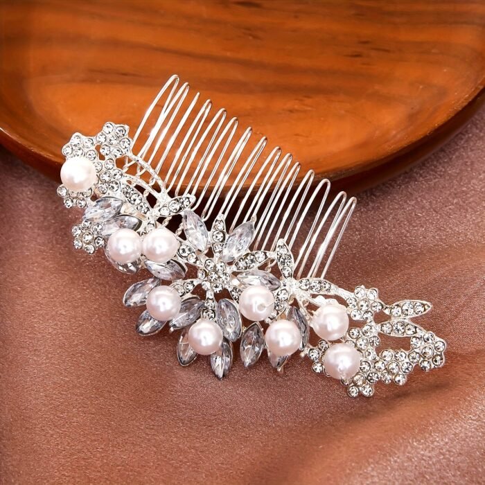 Elegant Exquisite Romantic Glamorous Flower Hair Comb, Women Girls Casual Party Wedding Supplies, Princess Fairy Style Bridal Fresh Hair Accessories, Gift Photo Props - Image 18