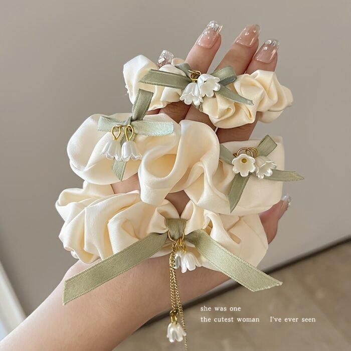 Hot Arrival Large Bow Lily of the Valley Hair Tie with Korean Style High-End Versatile Simple Headband - Image 7