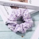 1pc Korean Style Large Floral Scrunchie - Soft Fabric, Ruffled Design, Elastic Hair Band for Women, Perfect for High Ponytails, Beach Outings, and Casual Wear, Ponytail Holder|Floral Print Scrunchie|Easycare Fabric, Cute Hair Accessorie