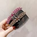 New Flower Hair Comb Hairpin Female Korean Version Temperament Versatile Hair Clip Loose Hair Insert Comb Bangs Comb Hair Fork Hair Headgear