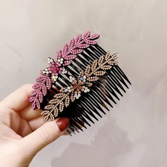 New Flower Hair Comb Hairpin Female Korean Version Temperament Versatile Hair Clip Loose Hair Insert Comb Bangs Comb Hair Fork Hair Headgear - Image 13