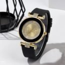 1-7pcs DQG Elegant Ladies Quartz Watches, Round Dial, Soft Silicone Strap, Non-Rechargeable Button Battery (Diameter <20mm), Alloy Case, with Multiple Matching Options, for Daily Wear and Festival Gift