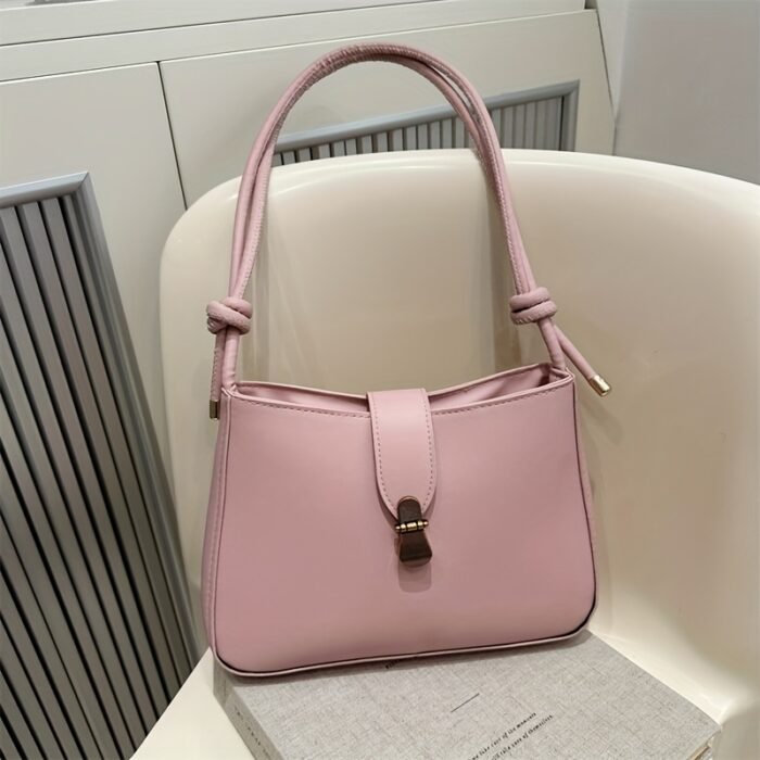 2025 Fashion Minimalist Crescent Underarm Bag for Women, Lightweight, Casual Street Style, Solid Color, Single Strap, Polyester Lined, Ideal for Daily Commute and Parties, Purs - Image 10