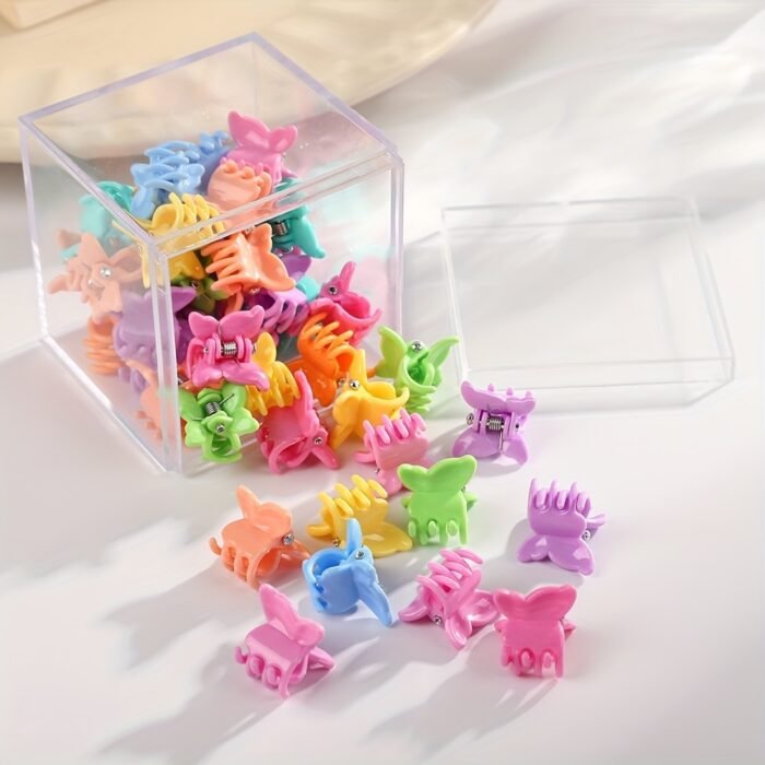30 colorful small flower hair clips, children's butterfly and star hair clips, cute and sweet hair accessories - Image 5