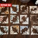 20-Pack Romantic Corner Series Sticker Set, 3D Scrapbooking Embellishments, DIY Craft Paper Niche Decorations for Scrapbooking, Journals, and Gift Decoration Accessories
