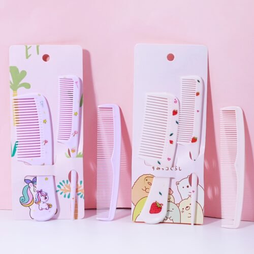 3pcs/set Mini Portable Cartoon Cute Small Comb for All Type Of Hair