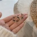 2pcs Fashionable and Trendy Acrylic Leopard Print Earrings