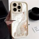 A Marble-Patterned Matte Phone Case Designed for Iphone Models 16, 15 Pro Max, 14 Plus, 13, 12, 11, XS, XR, X, 7, 8, SE 2020, And