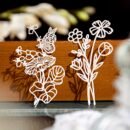 [Retro Floral] Scrapbooking Decorative Collage DIY Craft Material Paper | Pack of 10 sheets | Paper | Hollowed out base | Scrapbook magazine planning, decorative collage, DIY craft | Retro floral branch and leaf