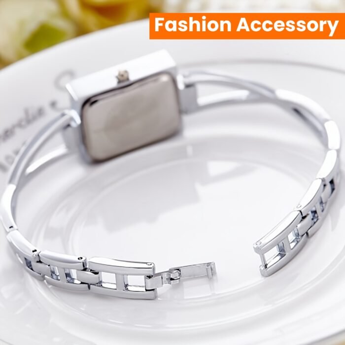 Elegant Vintage Rectangular Ladies' Wrist Watch, Luxury Quartz Movement Analog Display, Alloy Band & Case, Non, with Button Battery for Fashion Accessory - Image 18