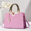 Classic Women's Handbag Large Capacity Versatile New Style Shoulder Bag Fashionable Glossy Single Shoulder Bag Daily Commuting All-match Bag