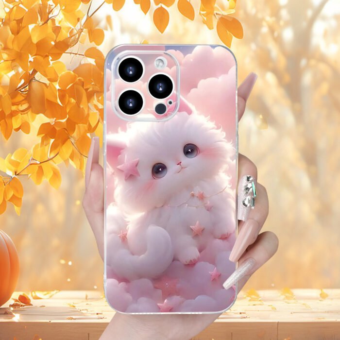 Cute Pink Cat Pattern Mobile Phone Case High-Quality Texture Lens Protection Transparent Mobile Phone Case for Men And Women for Iphone 16/16PLUS/16PRO/16PROMAX/15/ 15PLUS/ 15PRO/ 15PROMAX/ 14/ 14PLUS/ 14PRO/ 14PROMAX/ 13/ 13Mini/ 13PRO/ 13PROMAX/ 12/ 12Mini/ 11/ 8/ 7/ SE/ XSMAX/ / Plus/ Pro/ Max Series - Image 8