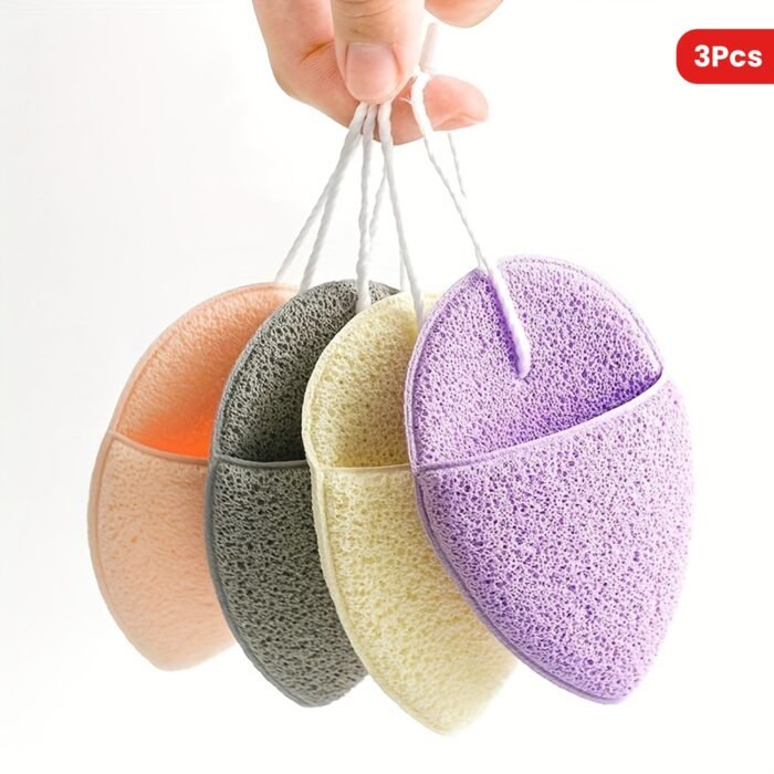 3pcs Adult Exfoliating Facial Cleansing Sponges, Latex-Free, Unscented, Makeup Remover, Deep Blackhead Removal, Glove Shape Skincare Tools for All Skin Types, Face Skin Care - Image 14