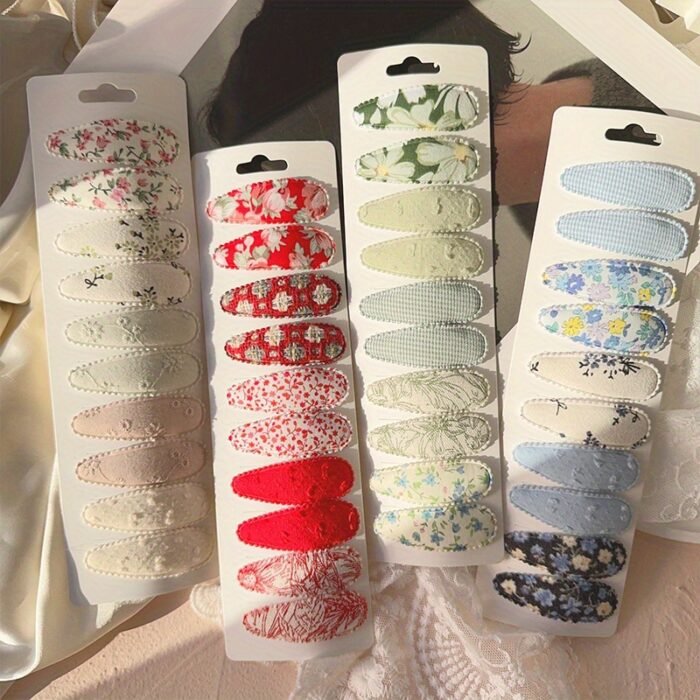 Set of 10 Adorable Water Drop-Shaped Hair Clips, Perfect for Parties And Everyday Use - a Great Birthday Gift Option.