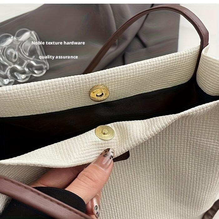 1pc Large Capacity Canvas Tote Bag with Cloud Pendant - Versatile, Stylish Shoulder & Crossbody Bag for Women, Professional & Casual Use, Professional Purse | Minimalist Design | Durable Handle, Tote Bag - Image 7