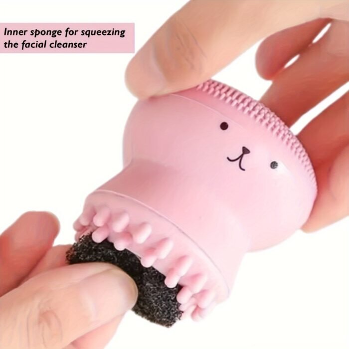 1pc Octopus-Shaped Bubble Maker, Silicone Facial Cleansing Brush, Deep Cleanse Face, Makeup Removal Tool, Portable Multi-functional Beauty Gadget For Gentle Deep Cleansing Massage - Image 16